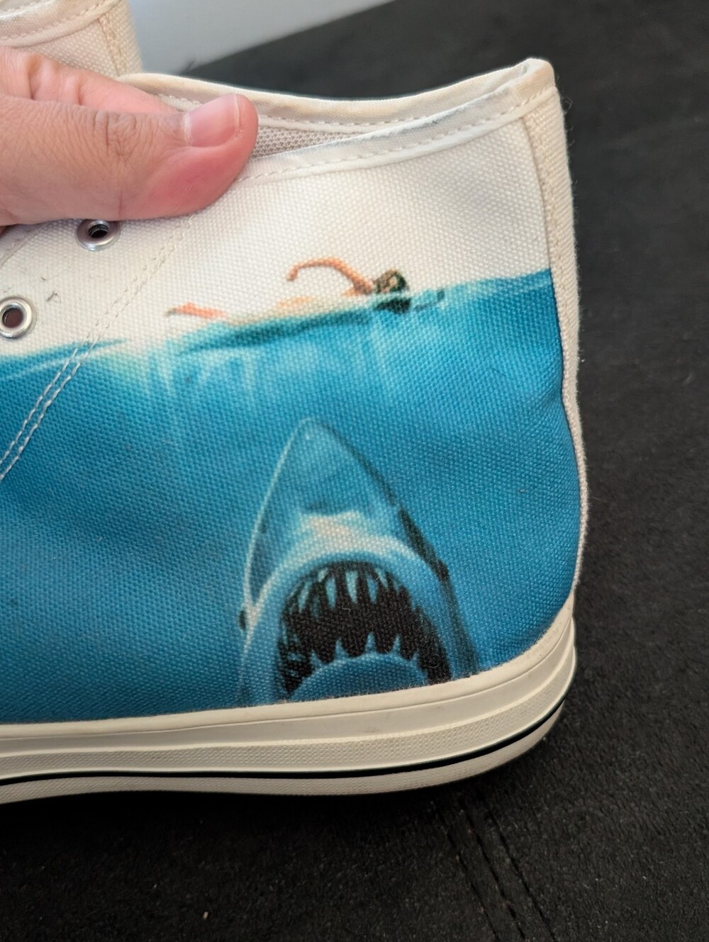 🎬 "Jaws" High Top Sneakers Size 12M - Picture 3 of 7